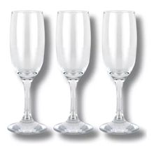Jogo de Taças 3 peças Champanhe Lira 210ml 1833 - Class Home
