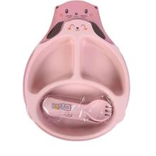 Kit Refeição Infantil 4Pçs Gatinho 2443447 Rosa - Quanhe