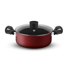 Caçarola Todo dia 22cm com Tampa 3,1 Litros Vermelha Rochedo