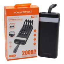 Carregador Power Bank Com Luz Led Turbo 20.000mah YD-06 H´maston Preto