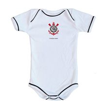 Body Bebê Corinthians Oficial Branco - Torcida Baby
