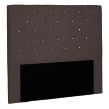 Cabeceira Decorativa Casal 1,40M Tàzio Suede Café - Gran Belo