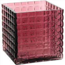 Vaso Vidro Vermelho Kalil 13x13x13cm