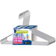 Cabide Tintureiro Cromado Organização Roupa Armario - Kit com 10 unidades