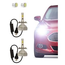 Kit Lâmpadas Super Led H11 6000k + Pingos