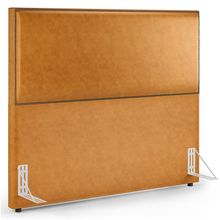 Cabeceira Box Casal Com Tachas 140 cm Vicenza L02 Couríssimo Whisky - Lyam Decor