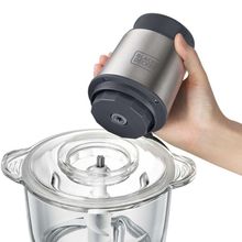 Processador de alimentos Black+Decker MP300G com tigela de vidro 2 litros, 220V