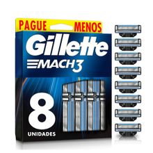 Carga Para Aparelho de Barbear Gillette Mach3 8 Unidades