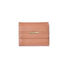 Carteira feminina de couro liso Jade 10,5x13cm