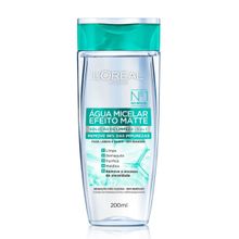 Água Micelar Efeito Matte L'Oréal Paris Solução de Limpeza Facial 200ml