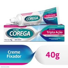 Creme Fixador De Próteses Ultra Corega Tripla Ação Sem Sabor 40g