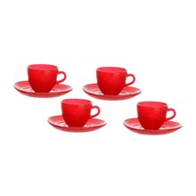 Jogo de Xícaras para Café Hauskraft Heart em Vidro 85 ml Vermelha – 4 Peças