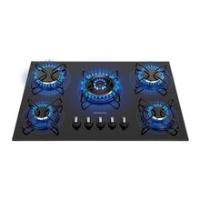 Cooktop a Gás 5 Bocas Mondial Preto e Inox CTG-03