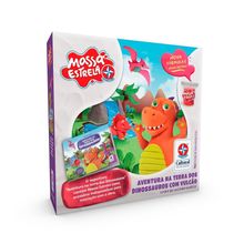 Livro Aventura Dinossauros com Vulcão Massa Estrela