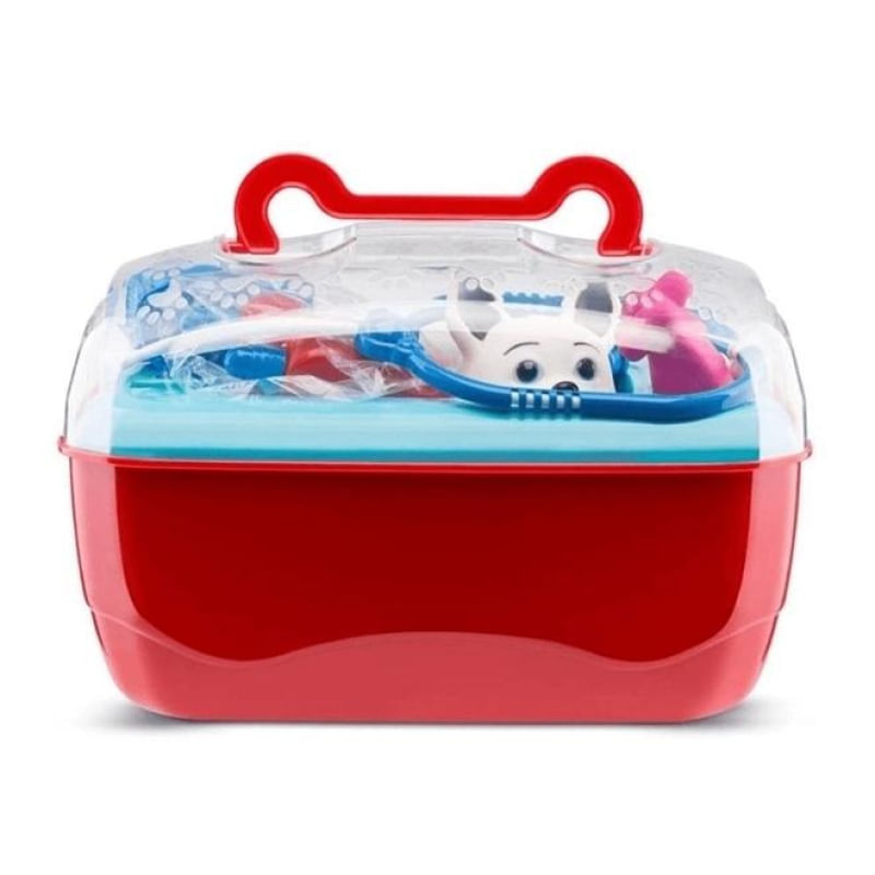 Maleta infantil Dr. Canino Kit Veterinário Vermelha - Roma