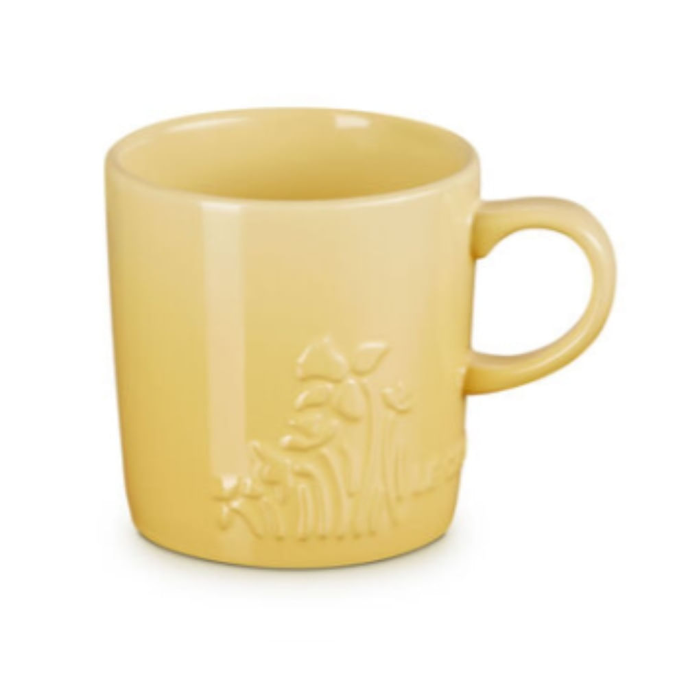CANECA LE CREUSET JARDIN 350ML EM CERAMICA COM RELEVO CAMOMILLE 80042350070003
