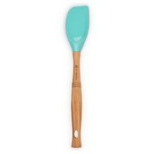 ESPÁTULA LE CREUSET VÊNUS SAUTE SILICONE CABO EM MADEIRA AZUL COOL MINT 93008300496001