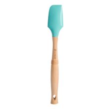 ESPÁTULA LE CREUSET VENUS PRO PEQUENA SILICONE CABO DE MADEIRA AZUL COOL MINT 93007601496000