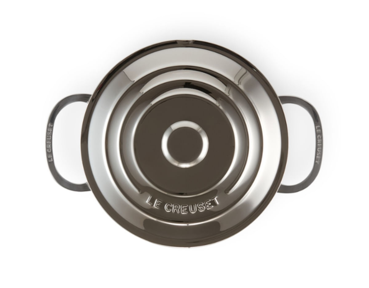 CAÇAROLA LE CREUSET FUNDA SIGNATURE 3-PLY EM AÇO INOXIDÁVEL 24CM 96600624000000