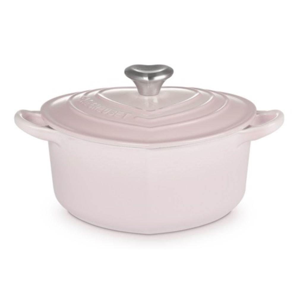 PANELA LE CREUSET CORAÇÃO TRADITION PEGADOR CORAÇÃO SHELL PINK 20CM 21401207774455