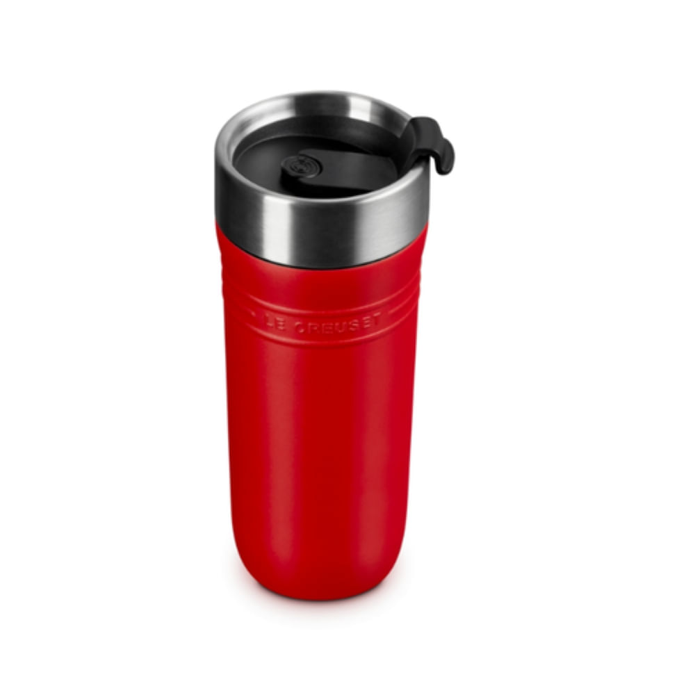 CANECA LE CREUSET TÉRMICA ON THE GO EM AÇO INOXIDÁVEL 350ML