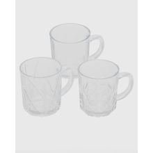 Conjunto 3 Canecas De Vidro Sortidas 175 Ml - Lyor