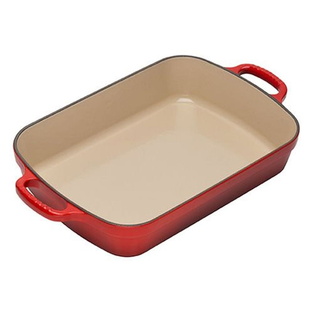 Travessa retangular em ferro Le creuset Signature 29cm vermelho
