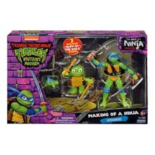 As Tartarugas Ninja Caos Mutante - Set Criação De Um Ninja C/ 3 Figuras Brilham Escuro – Leonardo – Sunny