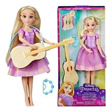 Boneca Princesas Disney Rapunzel Com Violão Articulada 26 cm  Violão Muda Cor - Hasbro