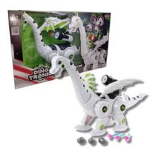 Robô Dinossauro Dragão DinoTronic   Som, Movimento, Bota Ovos, Lança Dardos, Sopro Vapor -   Toyng