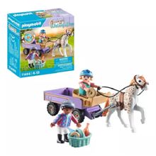 Playmobil Horses Of Waterfall Carruagem Caroça Com Ponei – 33 peças
