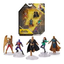 Black Adam Adão Negro DC - Conjunto Set Com 5 Figuras 6 cm - Sunny