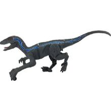 Dinossauro Beast Alive Controle Remoto  7 Funçoes Rush Raptor Blue – 42cm,Anda,Sons,Luz – Bateria Recarregavel – Candide