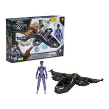 Pantera Negra Wakanda Forever  Boneco Shuri 15 Cm e Veiculo Nave C/ Lançador Disco Vibranium - Hasbro