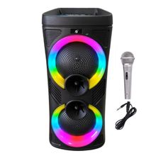 Caixa De Som Bluetooth Com LED RGB/Microfone