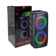 Caixa De Som Portátil Karaokê Bluetooth com Led