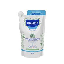 Refil Gel Lavante Suave Mustela Corpo e Cabelo 400ml