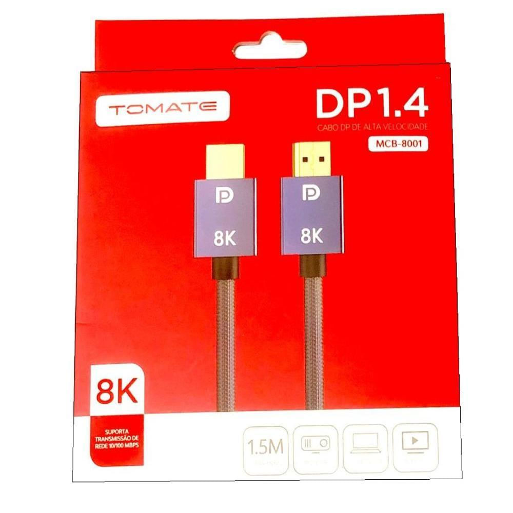 Cabo Displayport 8k Dp Versão 1.4 240z 32gbps 1.5 Metros