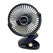 Ventilador Portatil Com Iluminação Recarrregável 5 Velocidades Diâmentro 15 Cm