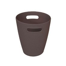 Balde/Lixeira Plástica 22cm Marrom - Quanhe