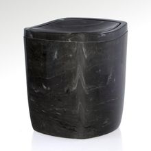 Lixeira de Banheiro Estilo Mármore 7L Preto - Top Line