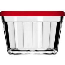 Tigela Americano 350ml com Tampa Vermelha - Nadir