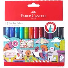 Caneta Hidrografica Fine Pen 12 Cores FPB/ES1ZF - Faber