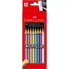 Ecolápis de Cor Metallic com 10 Cores 120410G -Faber Castell