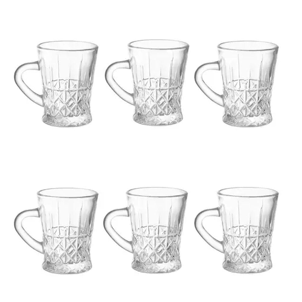 Conjunto de Xícaras de Café 6 Peças Vidro N240074-2 Quanhe