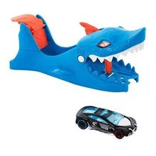 Hot Wheels City Lançador Tubarão Azul Com Carrinho - Mattel
