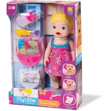 Boneca My Little Collection Primeira Papinha Loira 8106 - DiverToys