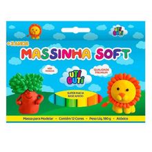 Massinha de Modelar Com 12 Cores Neon - Uti Guti