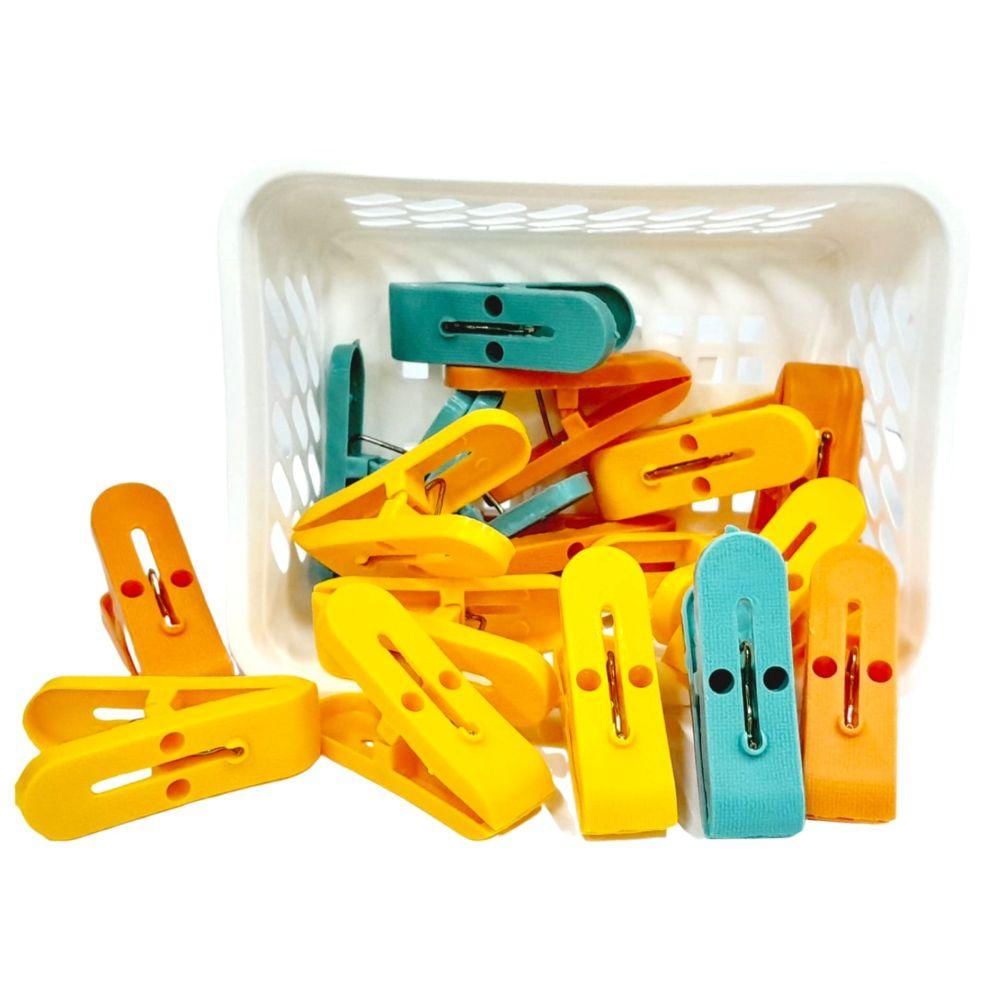 Kit de Prendedores Roupas 16 PCS c/ Cesto N244650-2 - Quanhe