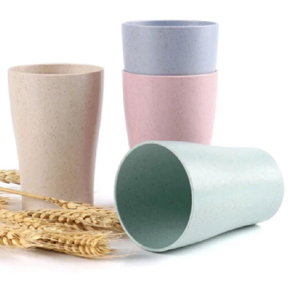 Kit 4 Copos de Fibra de Bambu 200ml 7x11cm - Quanhe